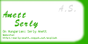 anett serly business card